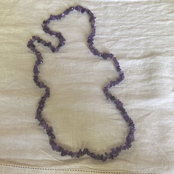 Necklace dark amethyst stones from Brazil - Picture 5 of 7